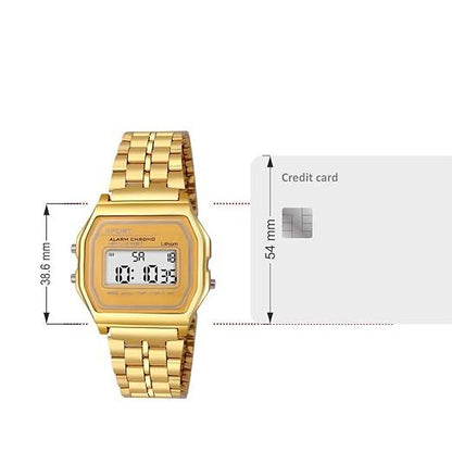 Gold Plated Square Dial Unisex Watch
