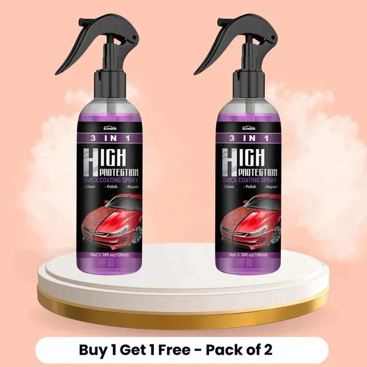 ELEVATED LIFE 3 in 1 High Protection Quick Car Ceramic Coating Spray - Car Wax Polish Spray ( Buy 1 Get 1 Free )